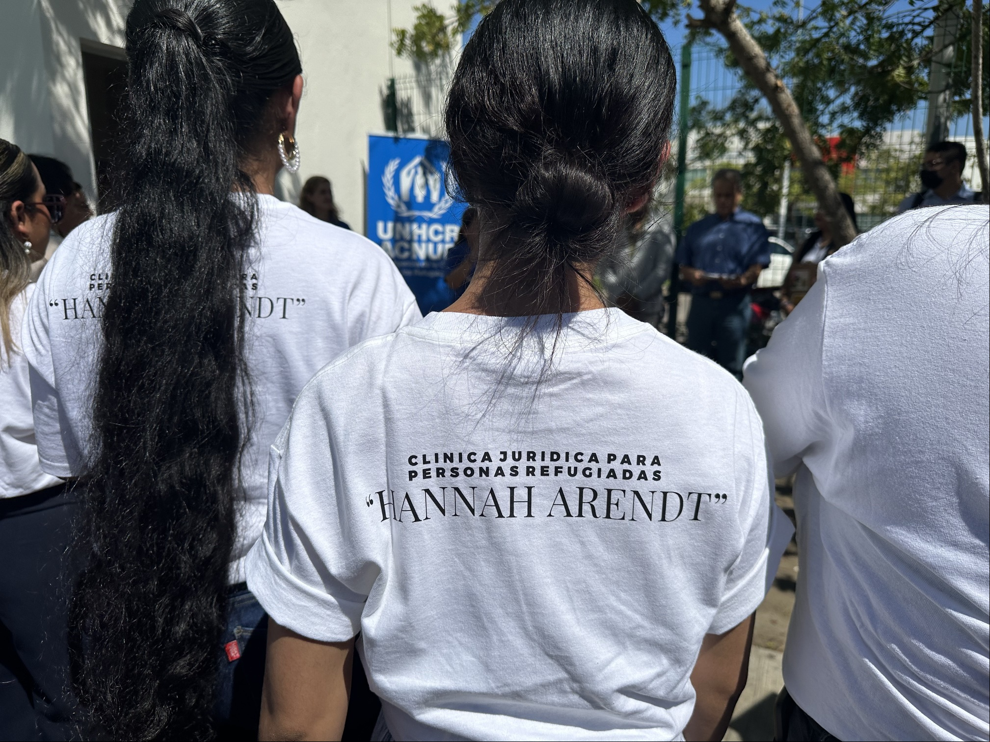 Clínica Jurídica para personas refugiadas “Hannah Arendt” de la Universidad Juárez Autónoma de Tabasco, sur de México. Mujeres que trabajan en la “Clínica jurídica para personas refugiadas Hannah Arendt” atendiendo a la población.