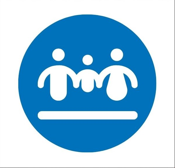An icon of people holding hands