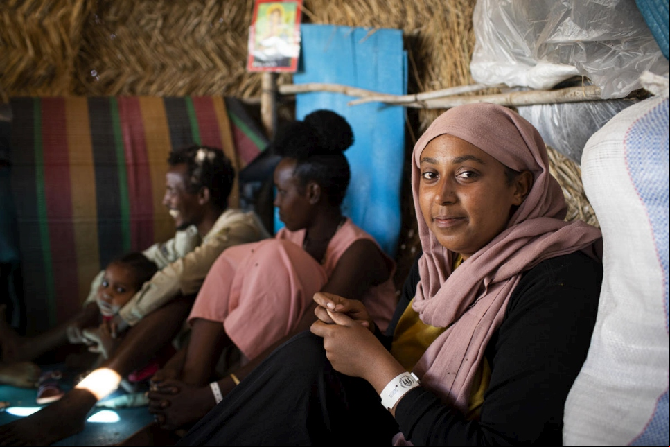 Sudan. Refugees from Ethiopia arrive seeking shelter, food and safety